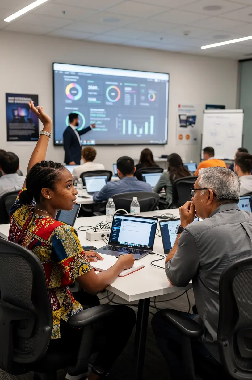 SEO training workshop highlighting common mistakes to avoid.